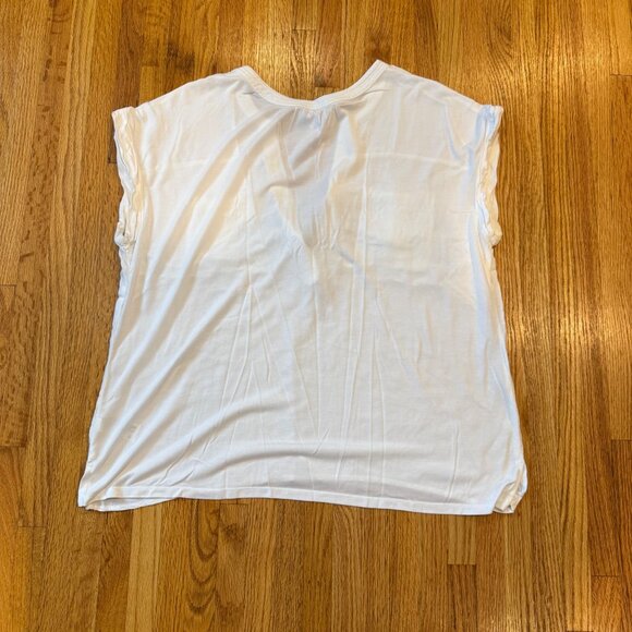 Merona Womens White Short Sleeve Blouse XL - Picture 5 of 5